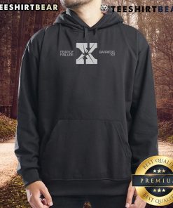 Top Fear of Failure Cancels Barriers 101 logo on a stylish hoodie, promoting confidence and overcoming obstacles.