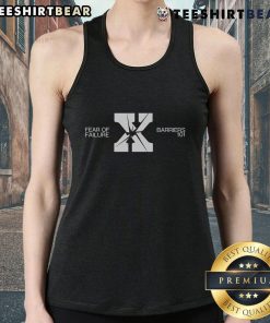 Top Fear of Failure Cancels Barriers 101 logo on a stylish tank top, promoting confidence and resilience in challenges.