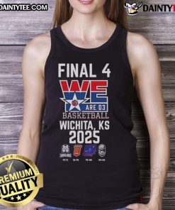 2025 We Are D3 Basketball tank top featuring Final 4 design, perfect for fans in Wichita, KS.