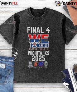 2025 We Are D3 Basketball Final 4 washed t-shirt in Wichita, KS showcasing a stylish design for basketball fans.