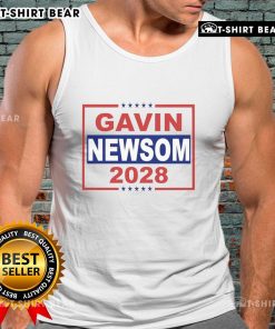 Top Gavin Newsom 2028 Tank Top featuring bold graphics and a stylish design for supporters of the California Governor.