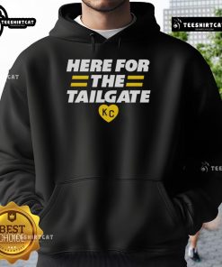 Kansas City hoodie featuring 'Top Here for The Tailgate' design, perfect for game day and tailgating events.