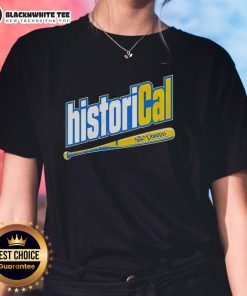 Alt Text: Cal Raleigh Big Dumper Bat Ladies Tee featuring historical catcher design, perfect for baseball fans and collectors.