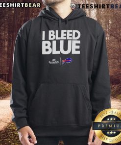 Top I Bleed Blue Buffalo Bills Hoodie featuring team colors and logo, perfect for passionate Buffalo Bills fans.