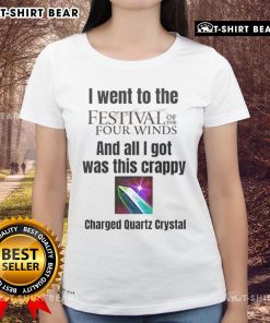 Stylish ladies tee from the Festival of the Four Winds featuring vibrant designs and comfortable fit for festival-goers.