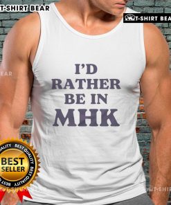 Stylish 'Top I'd Rather Be in MHK' tank top displayed on a model, perfect for casual summer outings in Manhattan, Kansas.