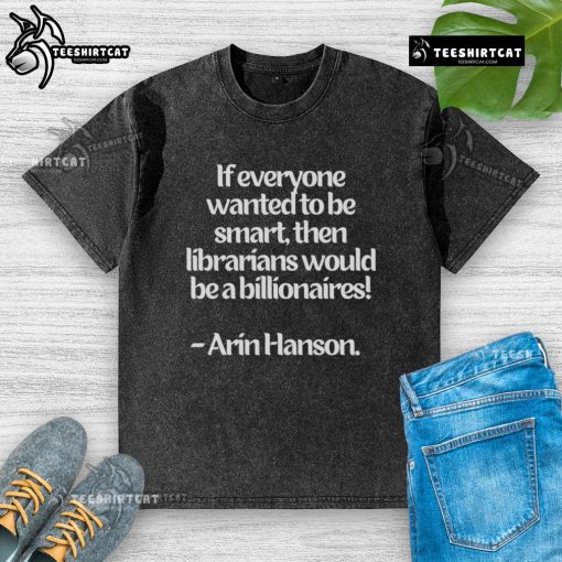 Arin Hanson wearing a 'Top If Everyone Wanted to Be Smart' washed t-shirt, showcasing a trendy graphic design.