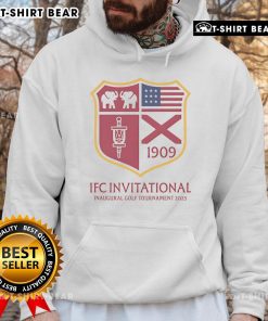 2025 Top IFC Invitational Inaugural Golf Tournament hoodie featuring logo and stylish design for golf enthusiasts.