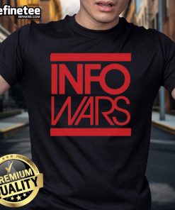 Top Info Wars Logo T-Shirt featuring bold graphics and vibrant colors, perfect for fans of the Info Wars brand.