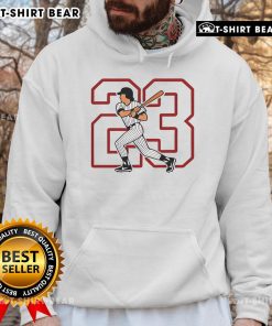 Alt Text: Top-inspired Ryne Sandberg Forever 23 hoodie showcasing vintage Cubs style and sporty design.