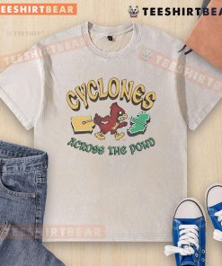 Alt Text: Iowa State Cyclones mascot on a washed t-shirt for the Top ISU Dublin Ireland Game 2025, showcasing team spirit.