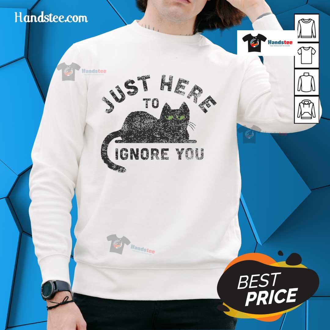 Top Just Here To Ignore You Cat Sweatshirt Top Just Here To Ignore You Cat Sweatshirt featuring a playful cat graphic, perfect for feline lovers and cozy style.