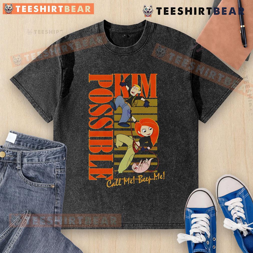 Top Kim Possible Call Me Beep Me Washed T Shirt Top Kim Possible Call Me Beep Me washed t-shirt featuring vibrant graphics and a stylish, casual design for fans.