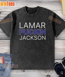 Stylish Top Lamar Fuckin Jackson Washed T-Shirt featuring vibrant graphics and a comfortable fit for fans.