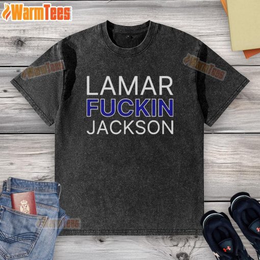 Stylish Top Lamar Fuckin Jackson Washed T-Shirt featuring vibrant graphics and a comfortable fit for fans.