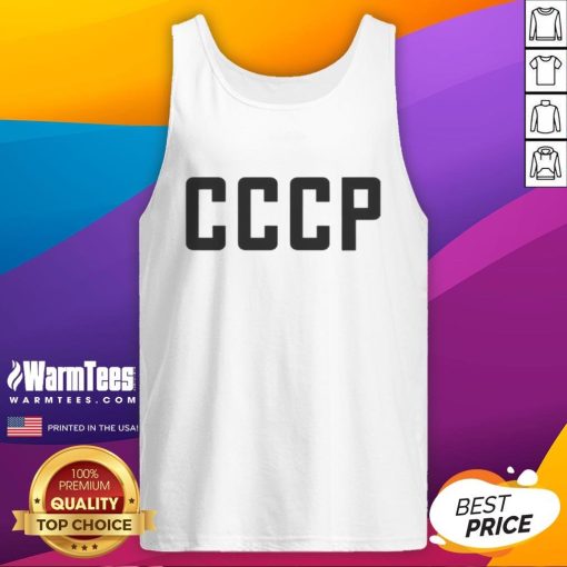 Top Lavrov CCCP Tank Top featuring vintage Soviet Union graphics, perfect for retro fashion enthusiasts and collectors.