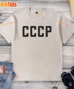 Top Lavrov CCCP washed t-shirt featuring retro Soviet design, perfect for casual wear and vintage style enthusiasts.