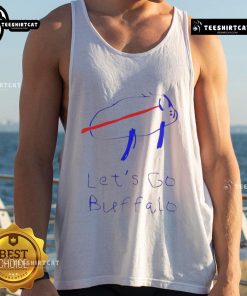 Buffalo football drawing logo tank top featuring a vibrant design for fans of the team, perfect for game day wear.