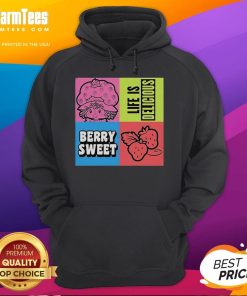 Cozy Top Life Is Delicious Berry Sweet Hoodie featuring vibrant berry colors and a stylish design for casual wear.