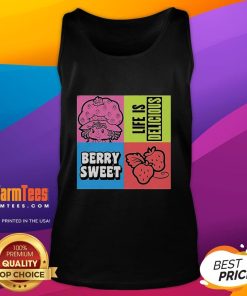 Top Life Is Delicious Berry Sweet Tank Top featuring a vibrant berry design, perfect for summer fashion.