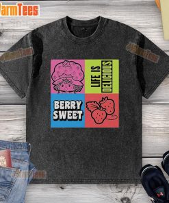 Top Life Is Delicious Berry Sweet Washed T-Shirt featuring vibrant berry colors and a relaxed fit for casual style.