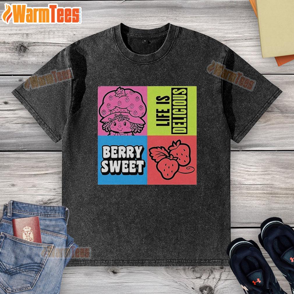 Top Life Is Delicious Berry Sweet Washed T Shirt Top Life Is Delicious Berry Sweet Washed T-Shirt featuring vibrant berry colors and a relaxed fit for casual style.