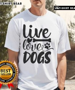 Top Live Love Dogs T-Shirt featuring a stylish design for dog lovers, perfect for casual wear and showcasing your passion.
