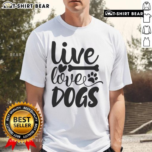 Top Live Love Dogs T-Shirt featuring a stylish design for dog lovers, perfect for casual wear and showcasing your passion.