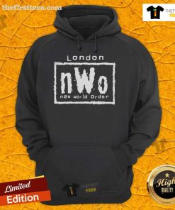 Stylish Top London nWo New World Order Hoodie featuring iconic logo, perfect for wrestling fans and streetwear enthusiasts.