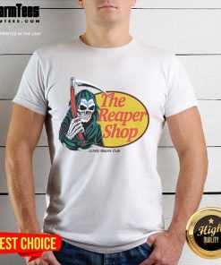 Top Lonely Hearts Club The Reaper T-Shirt featuring a unique skull design, perfect for fans of edgy fashion.