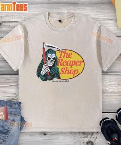 Top Lonely Hearts Club The Reaper Washed T-Shirt featuring vintage graphic design and soft fabric for casual style.