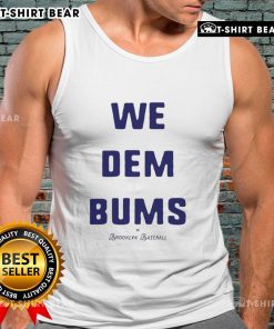 Top Los Angeles Dodgers 'We Dem Bums' tank top featuring vintage Brooklyn baseball design, perfect for fans.