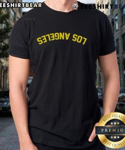 Top Los Angeles Upside Down T-Shirt featuring a trendy design and vibrant colors, perfect for casual streetwear.