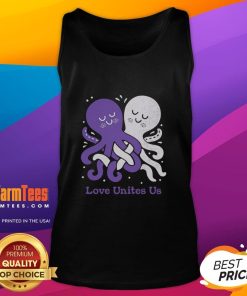 Top Love Unites Us Octopi Tank Top featuring a vibrant octopus design, perfect for ocean lovers and casual wear.