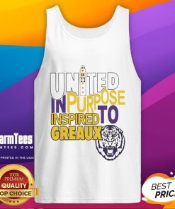 Alt Text: Top LSU Tigers United In Purpose Inspired To Greaux Tank Top showcasing team spirit and vibrant design.