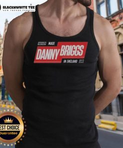 Alt Text: Danny Briggs wearing a stylish Top Made Danny Briggs in England tank top, showcasing modern design and comfort.