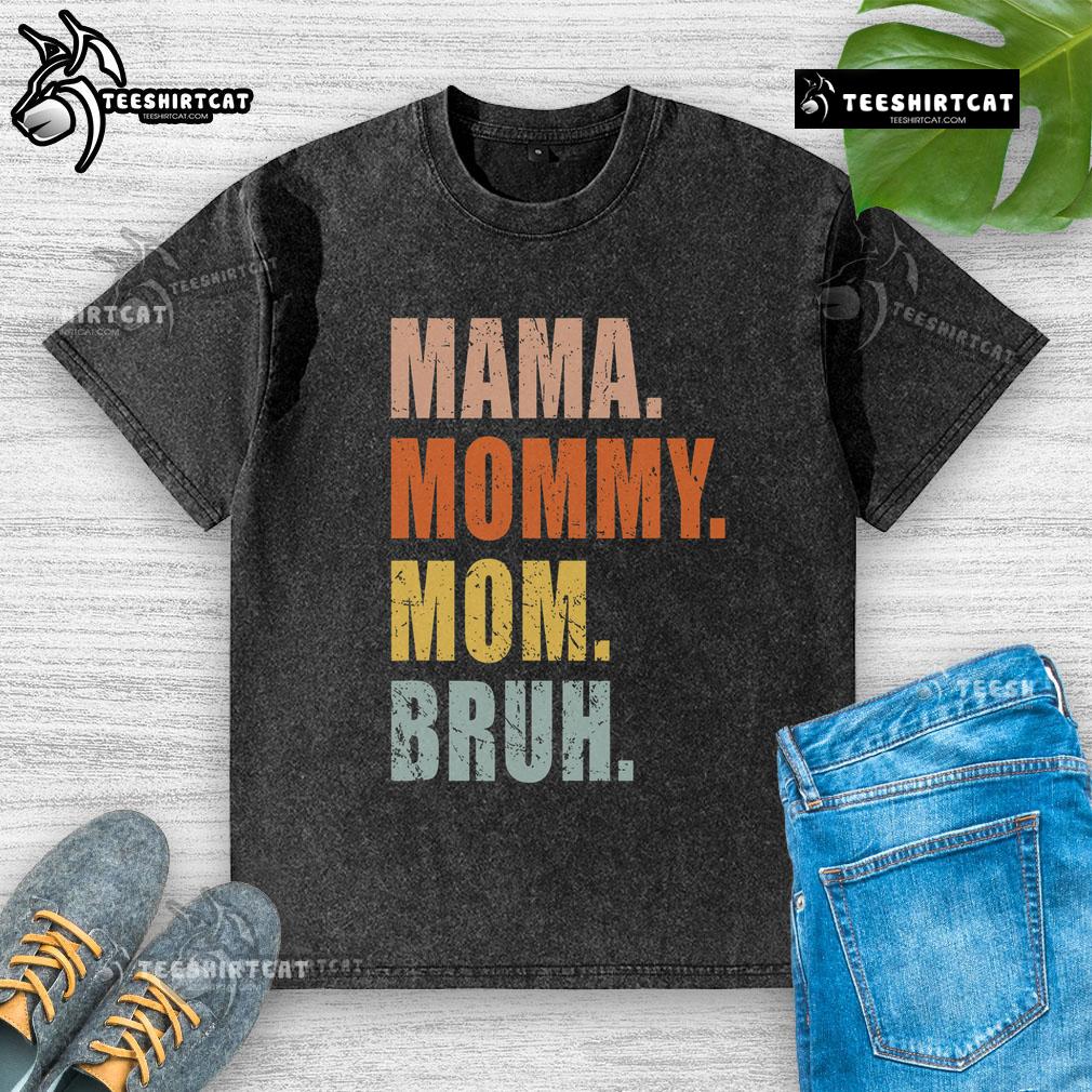 Top Mama Mommy Mom Bruh Mommy And Me Boy Mom Life Vintage Washed T Shirt Vintage washed T-shirt featuring 'Top Mama' design, perfect for boy moms embracing stylish mommy life.
