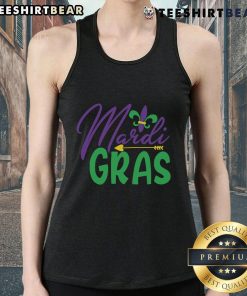 Stylish Top Mardi Gras Tank Top featuring colorful designs for festive celebrations and parades.