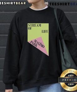 Alt Text: Cozy Top Maximo Park Stream of Life sweatshirt featuring vibrant graphics and soft fabric, perfect for fans.