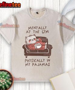 Top mentally at the gym washed t-shirt, perfect for workouts, featuring a comfortable fit and stylish design.