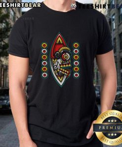 Alt Text: Top Mexica New Year 12 Tecpatl T-Shirt featuring vibrant design celebrating the Mexica culture and traditions.