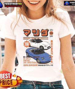Top Miata Magazine Original Roadster Lifestyle Ladies Tee featuring a stylish design for car enthusiasts.