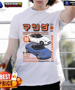 Top Miata Magazine Original Roadster Lifestyle T-Shirt featuring classic Miata design and vibrant colors for enthusiasts.