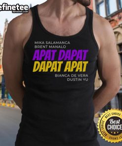 Top Mika Salamanca in a stylish Brent Manalo Apat Dapat Dapat Apat tank top, showcasing trendy summer fashion.