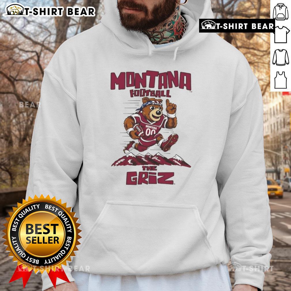 Top Montana Football The Griz Mascot Hoodie Alt Text: Top Montana Football The Griz mascot hoodie showcasing team spirit and style for fans of the University of Montana.