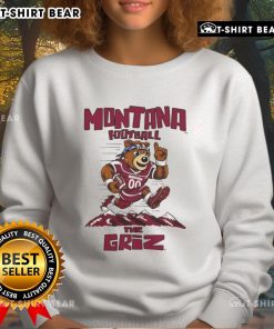 Top Montana Football The Griz mascot sweatshirt featuring the iconic logo, perfect for fans supporting their team.