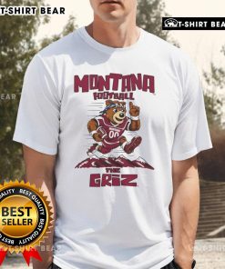 Top Montana Football The Griz mascot t-shirt featuring vibrant graphics and team colors, perfect for Grizzlies fans.
