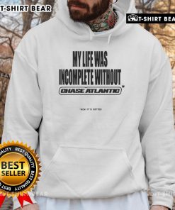 Cozy hoodie with 'My Life Was Incomplete Without Hoodie' print, perfect for casual wear and expressing your love for comfort.