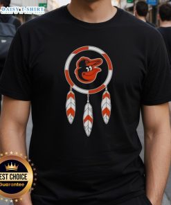 Top Native American Indians X Baltimore Orioles baseball t-shirt featuring vibrant graphics and a stylish design.