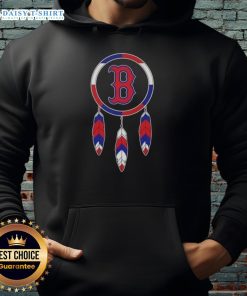 Top Native American Indians X Boston Red Sox baseball hoodie featuring vibrant design and team colors.